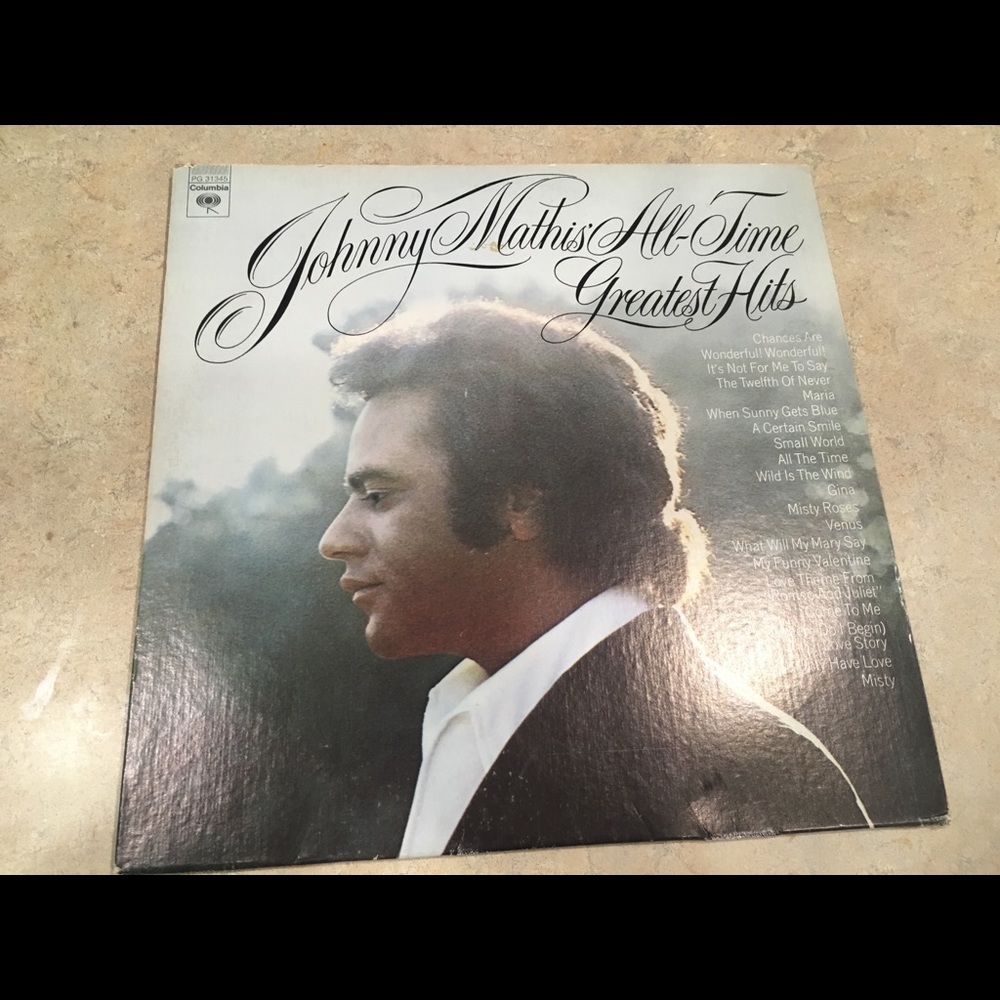 Johnny Mathis all Time Greatest HitS Vinyl Record